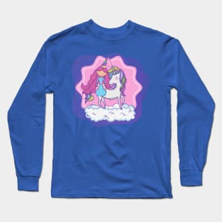 Little princess and unicorn Long Sleeve T-Shirt